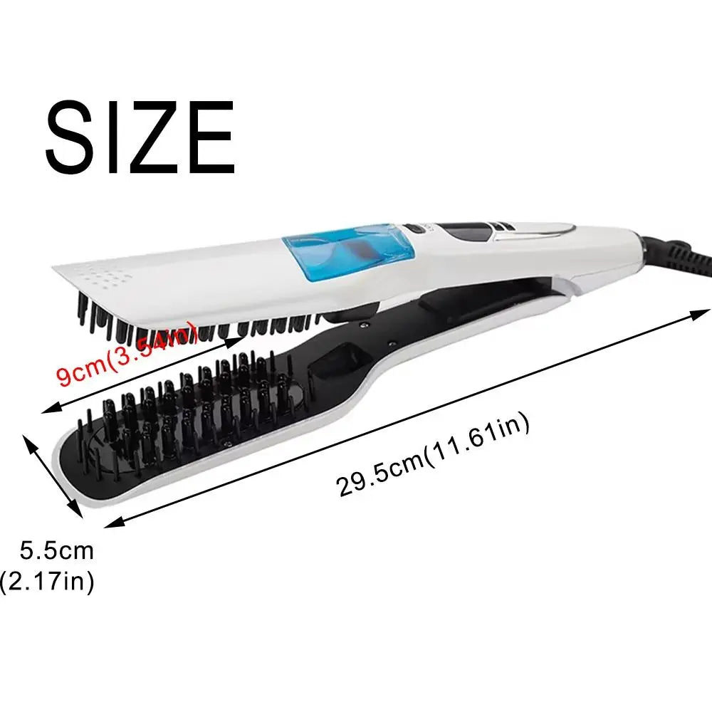 LCD Display Steam Hair Straightener PTC Heated Scalable Hair Straightener Brush Frizz-Free Fast Heating FLIPSTYLEZLLC