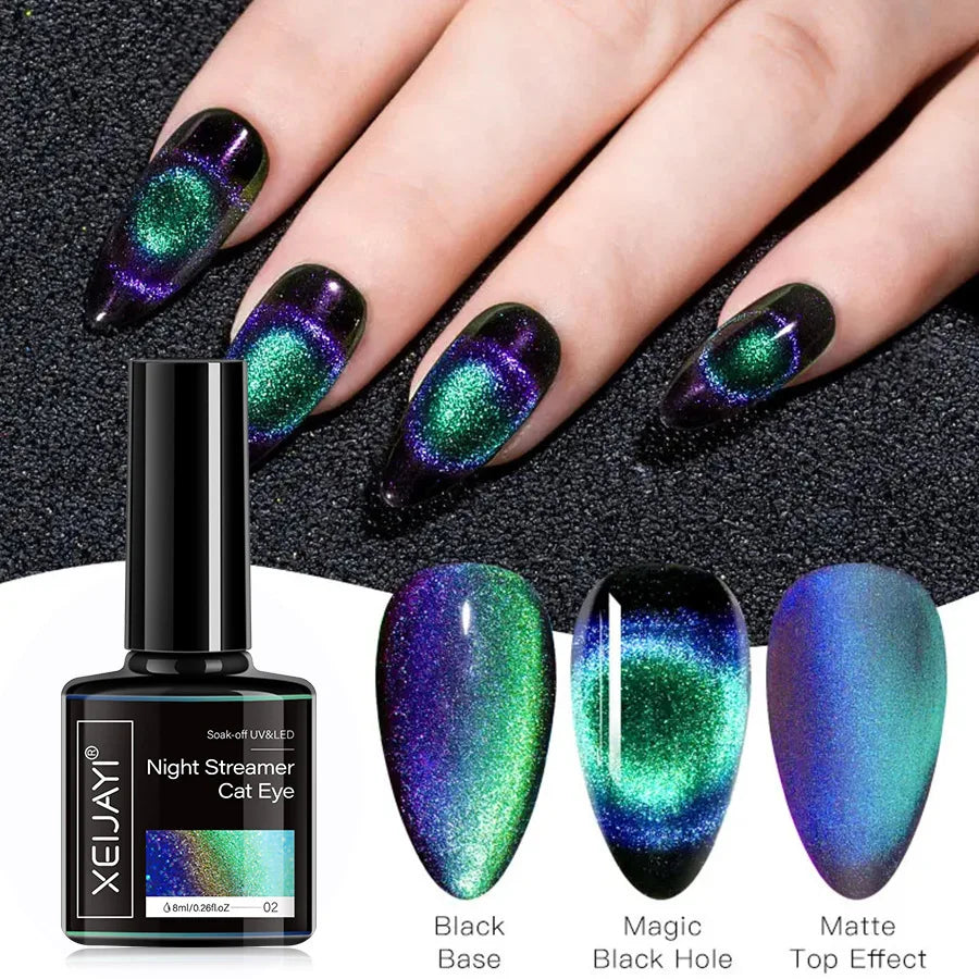 XEIJAYI Pink Cat Eye Gel Nail Polish Ceramic Magnetic Gel UV Semi-permanent Enamels Varnish Nail Supplies For Professionals Gel Blushimmer
