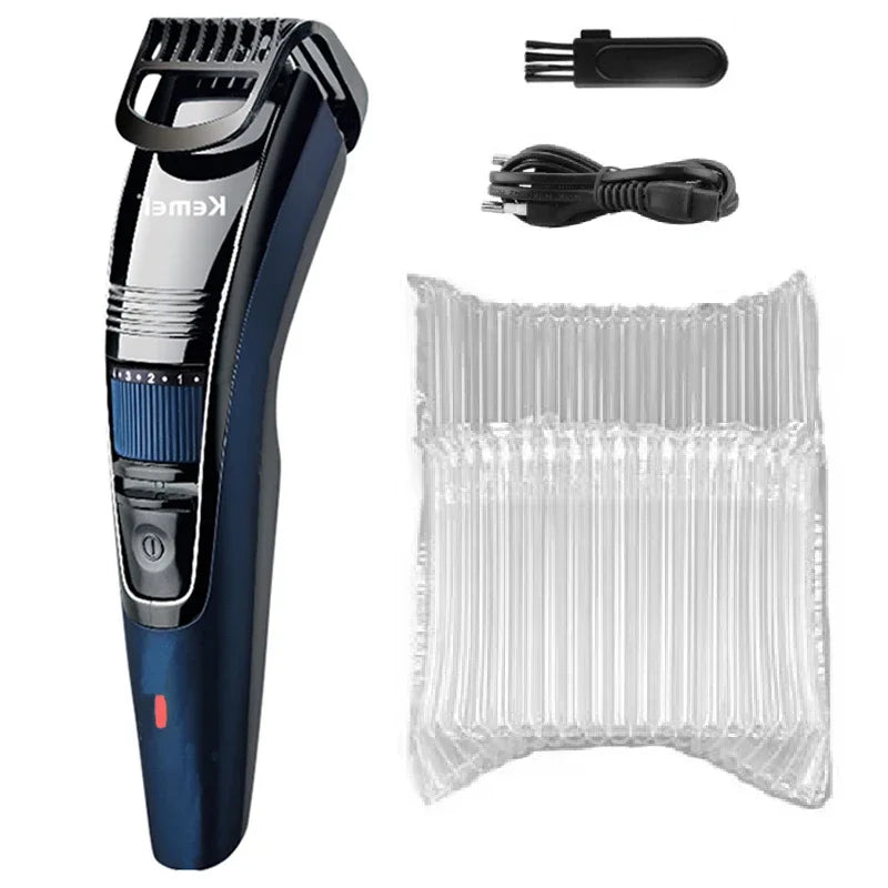 Kemei 0.5-10mm Adjustable Beard Hair Trimmer For Men Rechargeable Mustache Stubble Hair Clipper Face Hair Cutting Machine Noventix