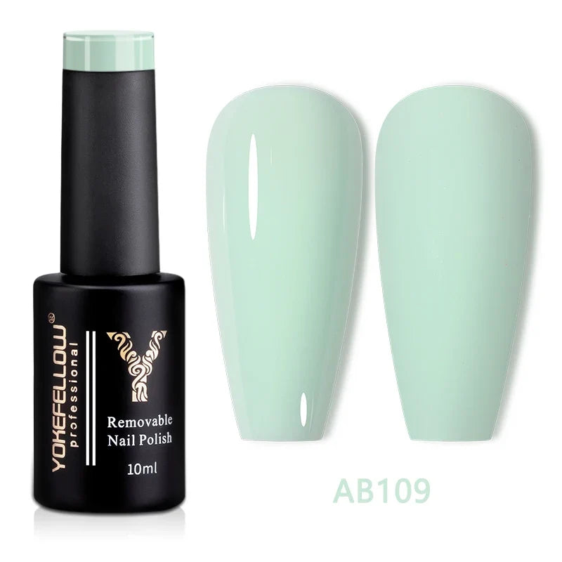 YOKEFELLOW 10ml Jelly Nude Gel Nail Polish High Quality Translucent Pink Nail Gel Varnish Soak Off UV Gel Polish Long Lasting Blushimmer