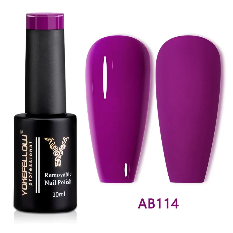 YOKEFELLOW 10ml Jelly Nude Gel Nail Polish High Quality Translucent Pink Nail Gel Varnish Soak Off UV Gel Polish Long Lasting Blushimmer