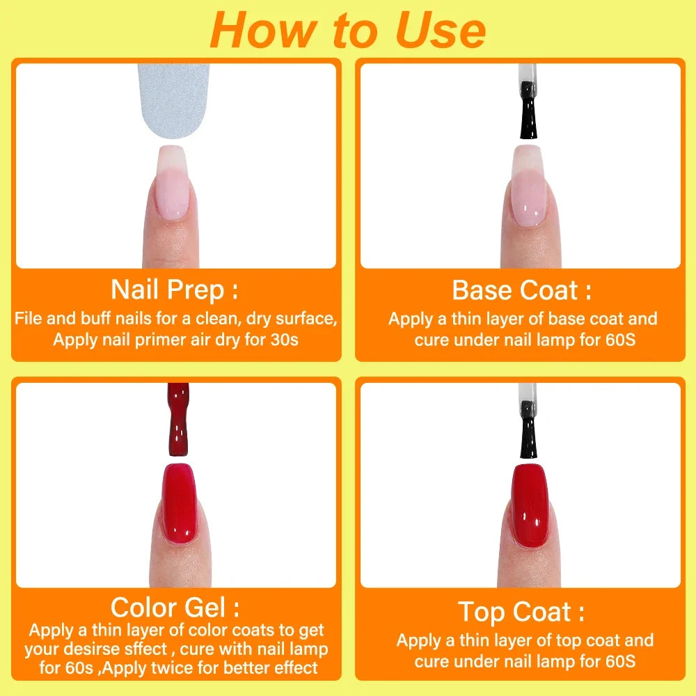 YOKEFELLOW 2022 New Color 10ML Nail Gel Polish Semi Permanent Gel Varnish Base Top Coat 122 Soak Off Colors Organic Nail Varnish Blushimmer