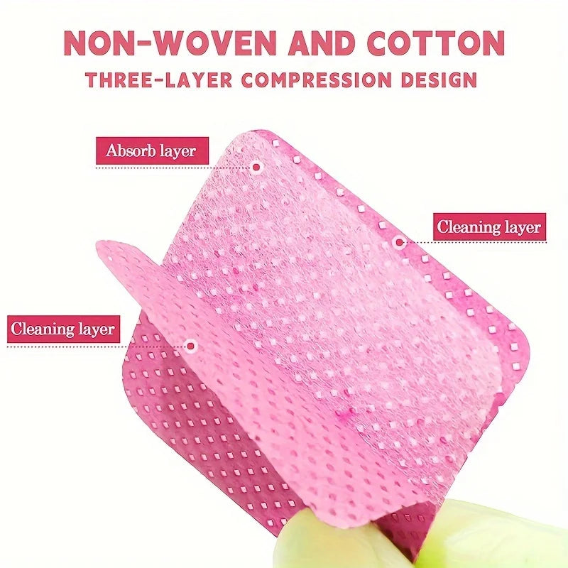 20/600pcs Lint-Free Nail Wipes Gel Cleansing Tissues Aluminum-Free Nail Polish Remover Pads for NaiArt Beauty Cleaning Care Tool Blushimmer