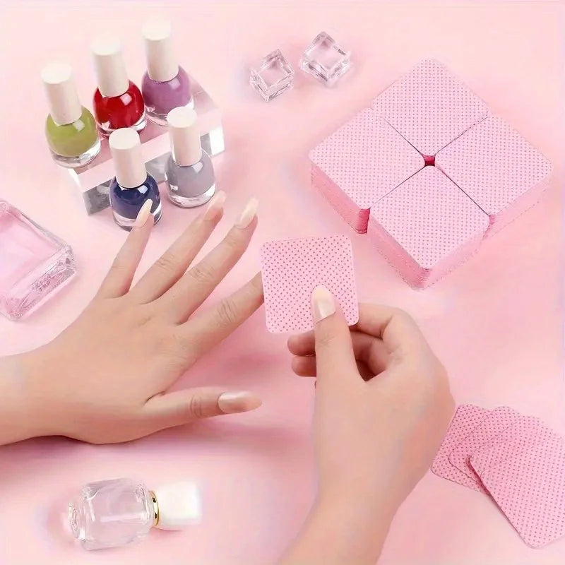 20/600pcs Lint-Free Nail Wipes Gel Cleansing Tissues Aluminum-Free Nail Polish Remover Pads for NaiArt Beauty Cleaning Care Tool Blushimmer