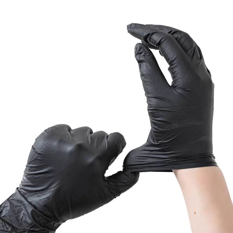 20/50/100PCS Disposable Black Nitrile Gloves – Latex-Free, Powder-Free Cleaning, Tattoo, Hairdressing & Household Use WTN Essentials