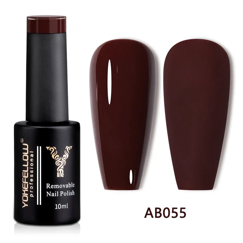 YOKEFELLOW 10ml Jelly Nude Gel Nail Polish High Quality Translucent Pink Nail Gel Varnish Soak Off UV Gel Polish Long Lasting Blushimmer