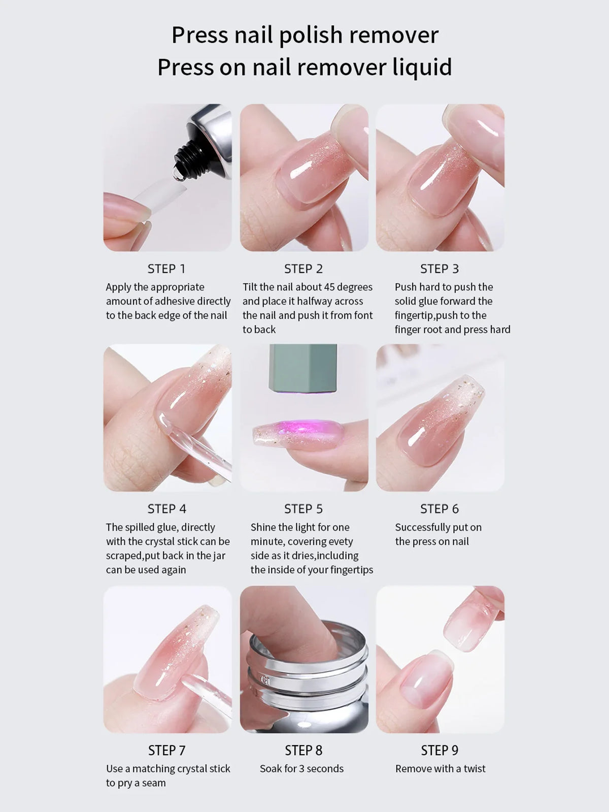 80ml Magic Fast Nail Gel Polish Remover Clean UV Soak Off Semi Permanent Varnish Nail Art Removal Tools Manicure Blushimmer