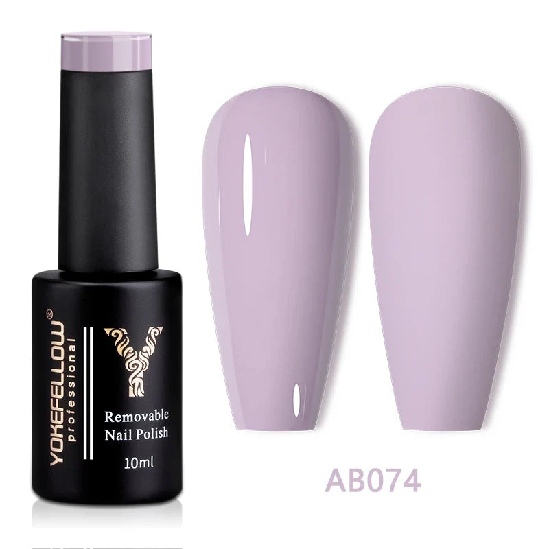 YOKEFELLOW 10ml Jelly Nude Gel Nail Polish High Quality Translucent Pink Nail Gel Varnish Soak Off UV Gel Polish Long Lasting Blushimmer