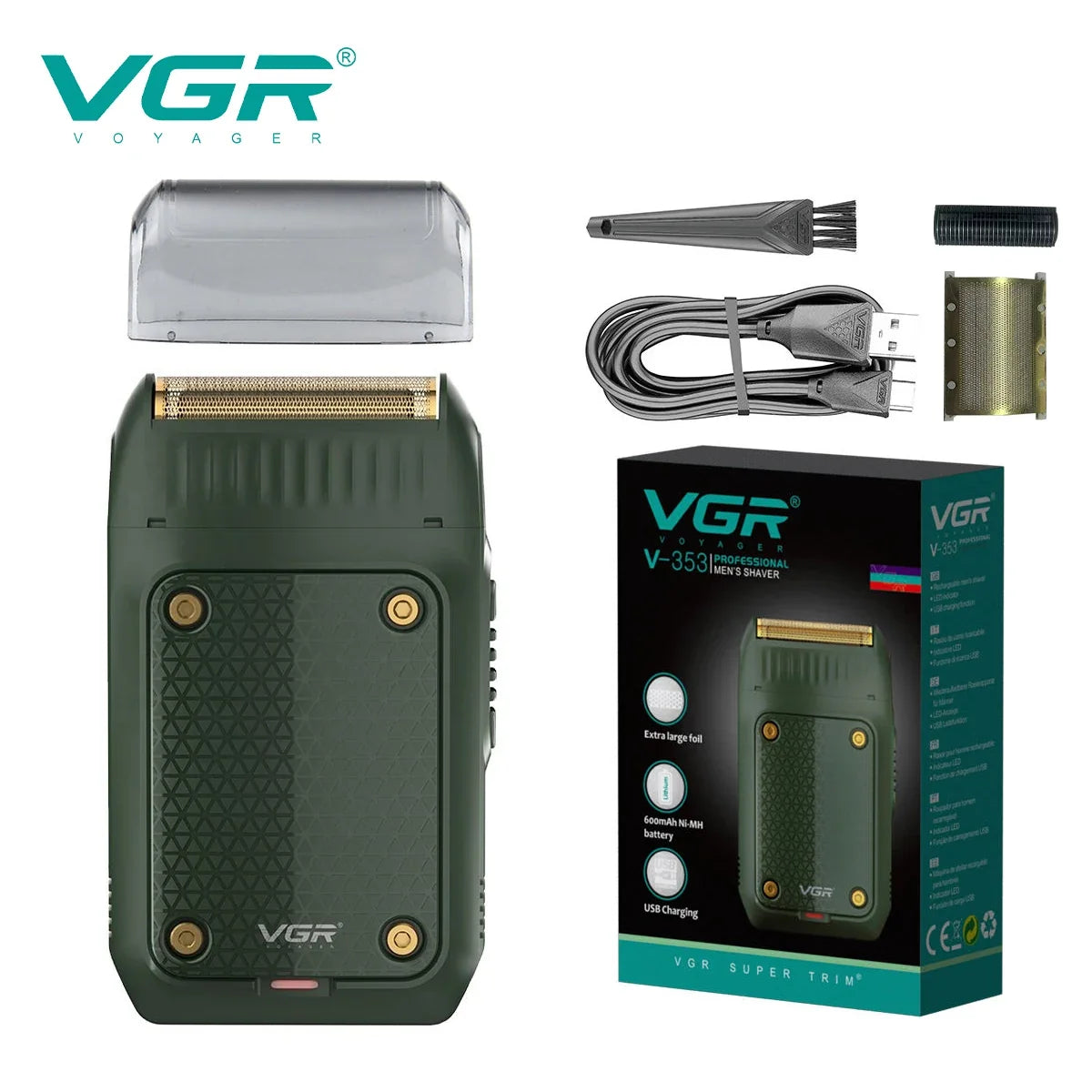 VGR V-353 Shaver Professional Razor Electric Shaving Machine Portable Beard Trimmer Rechargeable Razor Mini Shaver for Men Phones Icon
