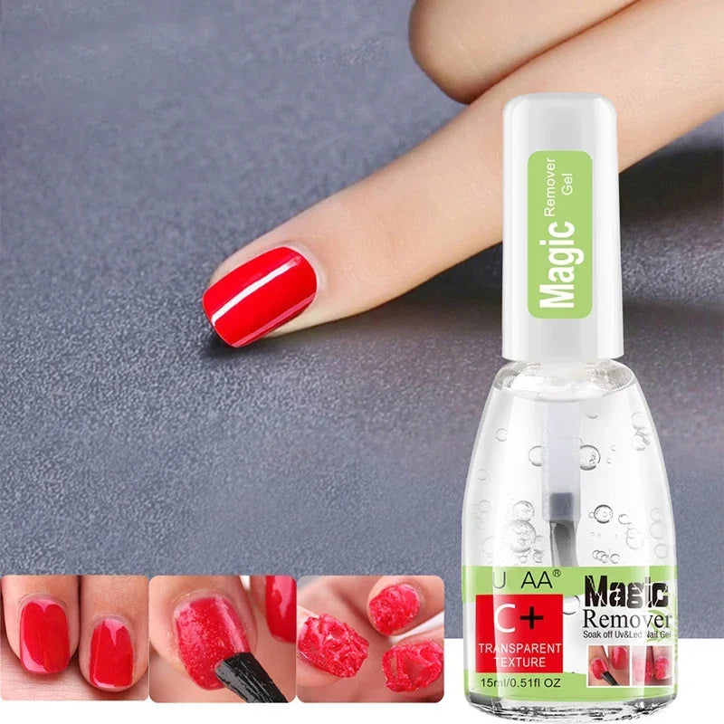 3-5 Mins Fast Remover Magic Remover Gel Nail Polish 15ml Soak Off UV LED Burst Removal Cleaner Nail Art Tools Manicure Cleaner Blushimmer