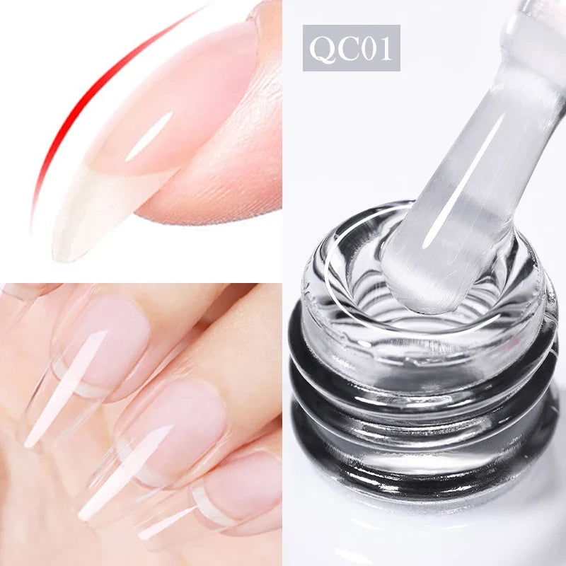 BORN PRETTY Milky White Jelly Nude Gel Nail Polish 10ml White Translucent Soak Off Gel Vernis Semi Permanent Need UV Light Cure Blushimmer