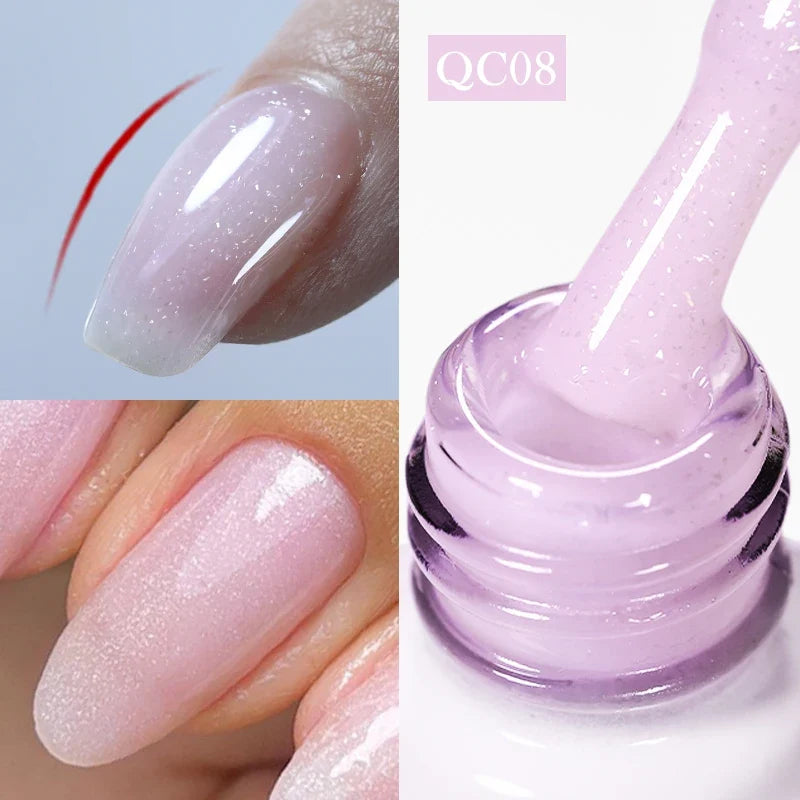 BORN PRETTY Milky White Jelly Nude Gel Nail Polish 10ml White Translucent Soak Off Gel Vernis Semi Permanent Need UV Light Cure Blushimmer