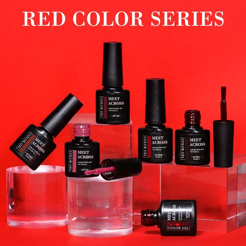 7ml Burgundy Crimson Nail Gel Polish, High Pigment, Non Streak, Long Lasting, UV LED Soak Off Nail Art Gel for Home Salon DIY Blushimmer