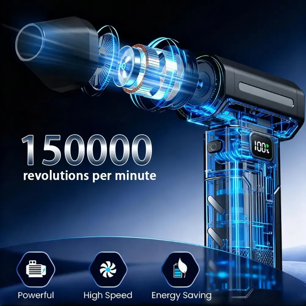 X8 Brushless Turbo Jet Fan Blower 150000RPM Powerful Electric Air Blower Vacuum Dust Cleaner Portable Dust Cleaner Violent Fan Selvanelle