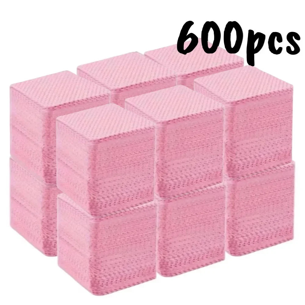 20/600pcs Lint-Free Nail Wipes Gel Cleansing Tissues Aluminum-Free Nail Polish Remover Pads for NaiArt Beauty Cleaning Care Tool Blushimmer