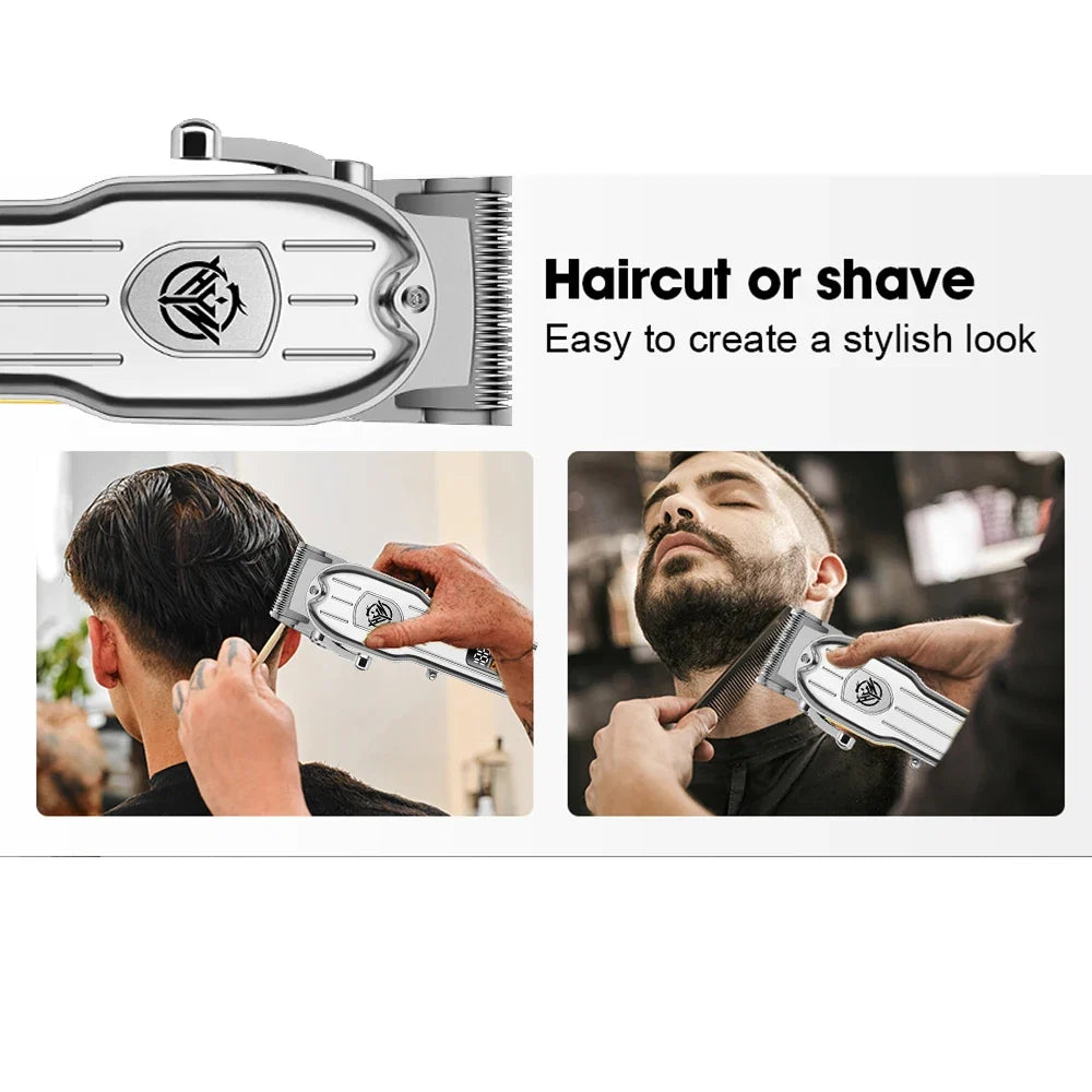 hiena Hair Clipper Barber Professional Cordless Trimmer Magnetic Motor Mower Men Hair Cutter 9000 RPM Hair Cutting Machine Noventix