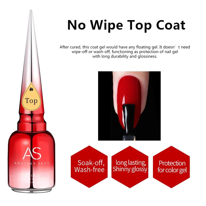 AS 15ml Transfer Foil Gel Nail Polish Soak Off Led Uv Gel Varnish Fast Dry Star Sticker Glue Stamp Gel Blushimmer