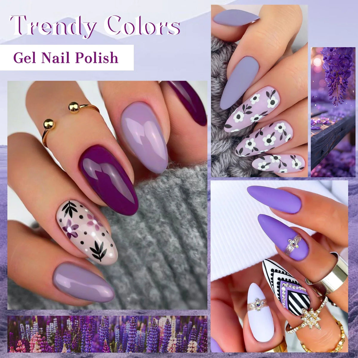 6pc Nail Gel Polish Set All-Season Ultra Pigmented Semi Permanent UV Painting Gel For Nails Salon DIY Manicure Varnish Design Blushimmer