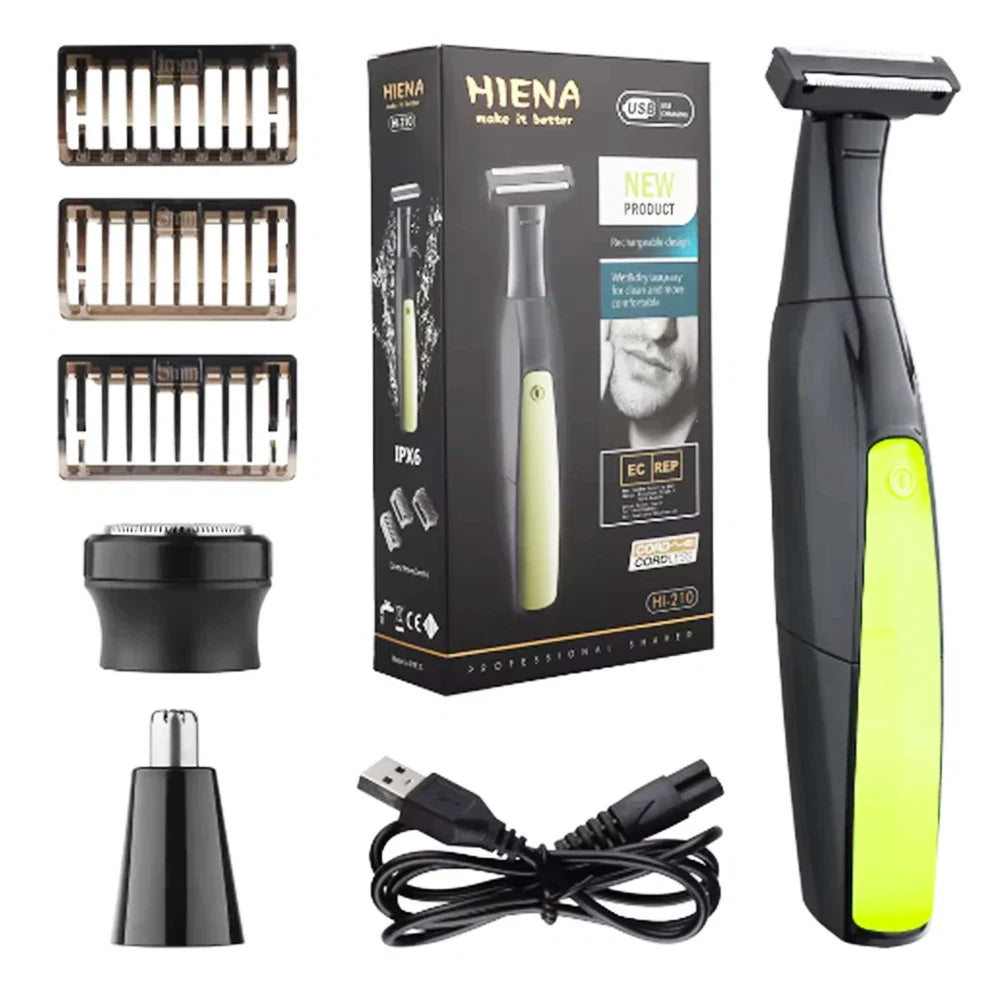 7 in 1 Shaver Men's Multifunctional Rechargeable Earbrow Nose Hair Trimmer Bikini Line Sensitive Shaver Hair Shaving Trimmer Noventix