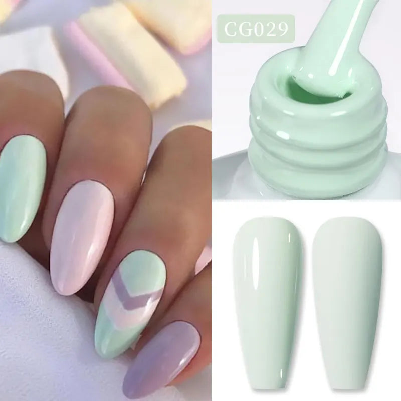 BORN PRETTY Jelly Nude Gel Nail Polish 10ml Light Pink Peach Translucent Color UV Light Cure Gel Varnish Nail Art DIY at Home Blushimmer