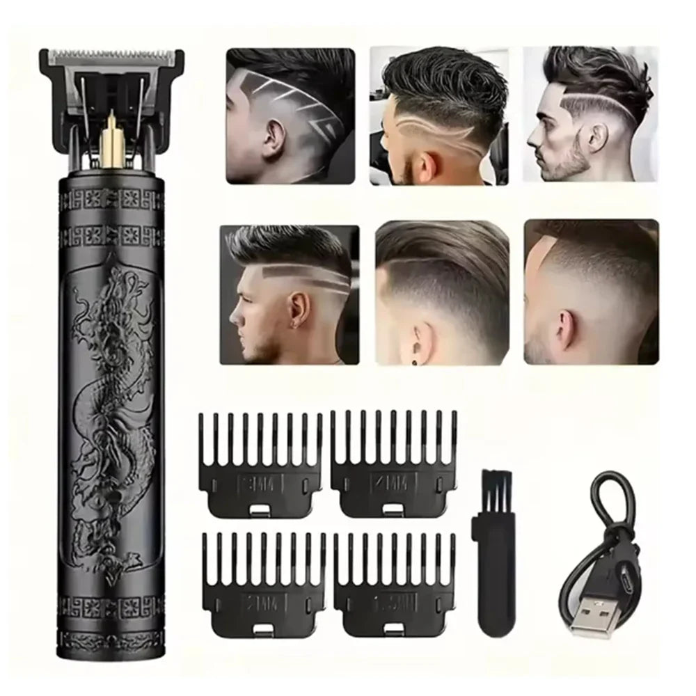 hiena Electric Hair Clipper UBS Rechargeable Cordless Beard Trimmer Men Powerful Electric Hair Clipper Trimming Tool Noventix