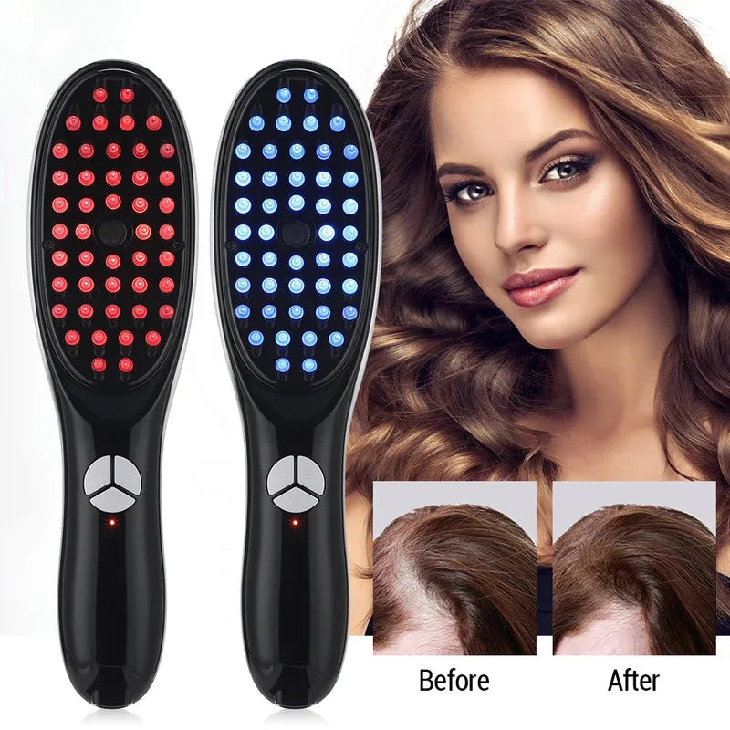 Sonic Vibration Scalp Massager Red Light Therapy Head Massage Comb Anti Hair Loss Anion Spray Hair Growth Brush Stress Relief Noventix