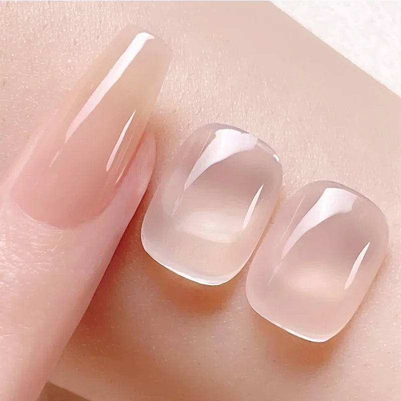 BORN PRETTY Jelly Nude Gel Nail Polish 10ml Light Pink Peach Translucent Color UV Light Cure Gel Varnish Nail Art DIY at Home Blushimmer
