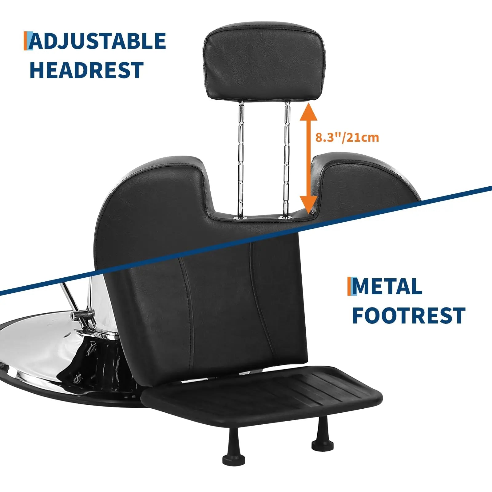 Premium Hydraulic Barber Chair 360° Swivel Reclining Salon Chair With Headrest & Footrest, 330 Lbs Max Load Vivalo