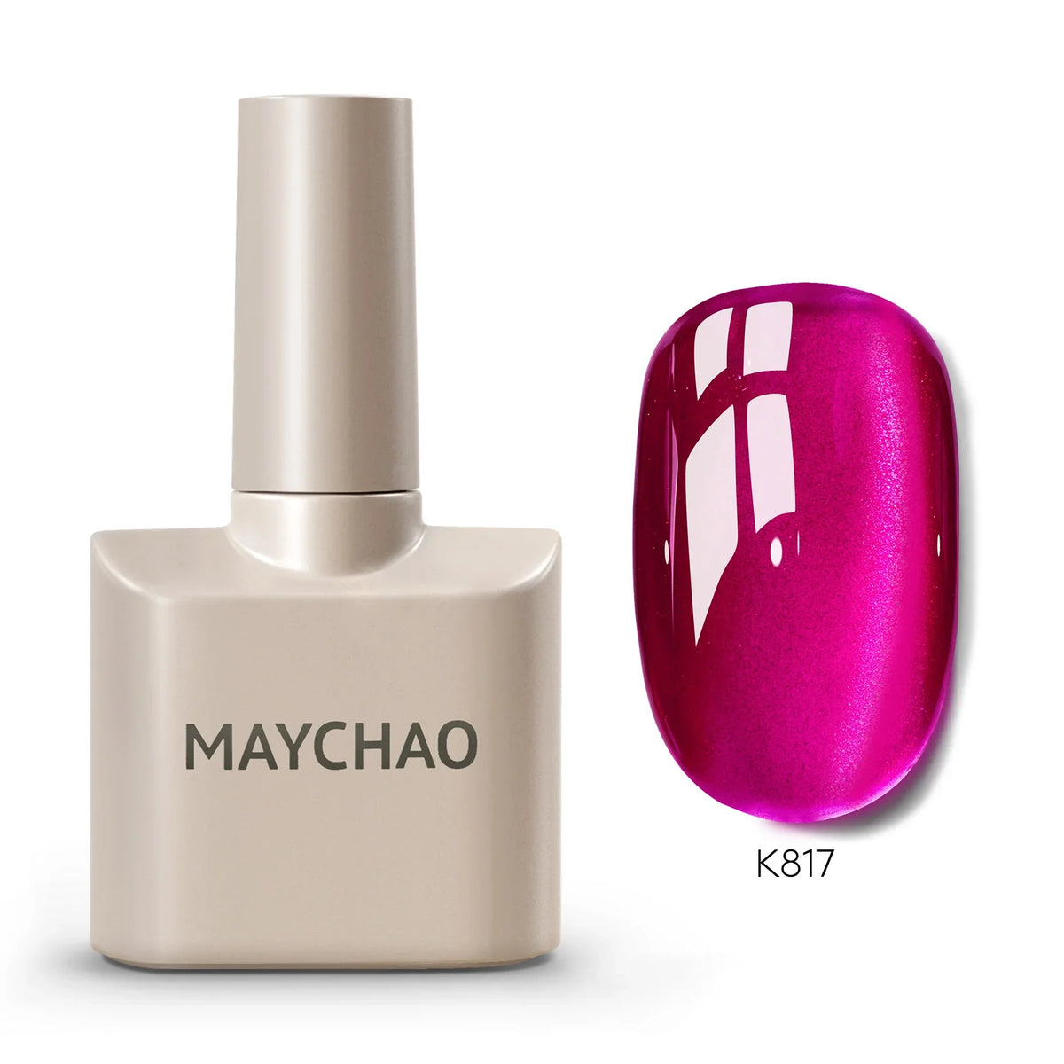 MAYCHAORomantic Galaxy Cat Eye Gel Nail Polish With Magnet Soak off UV Holographic Magnetic Rainbow Gel Polish for Nail Manicure Blushimmer