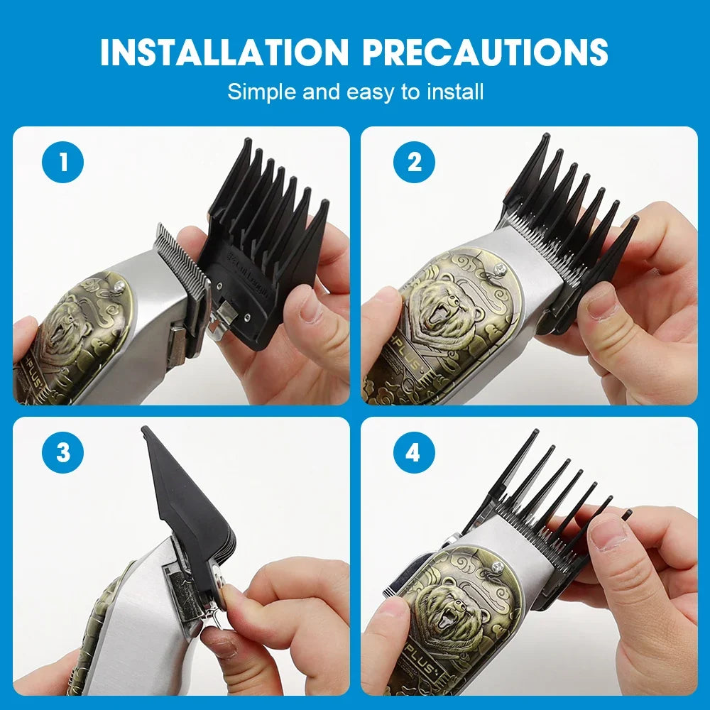 New Version Clipper Guards Set Compatible with Most Wahl Clippers with Holder Clipper Professional Hair Clipper Combs Guides Noventix