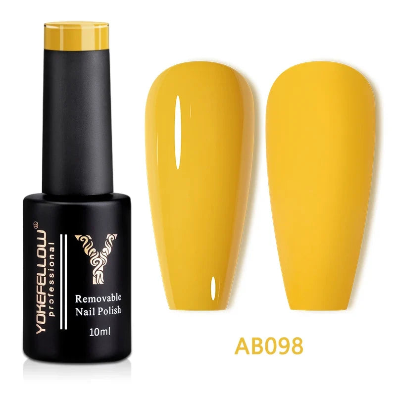 YOKEFELLOW 10ml Jelly Nude Gel Nail Polish High Quality Translucent Pink Nail Gel Varnish Soak Off UV Gel Polish Long Lasting Blushimmer