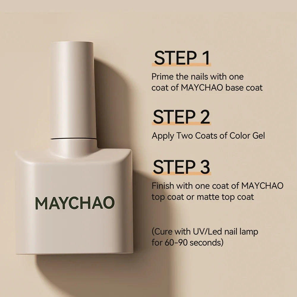 MAYCHAORomantic Galaxy Cat Eye Gel Nail Polish With Magnet Soak off UV Holographic Magnetic Rainbow Gel Polish for Nail Manicure Blushimmer