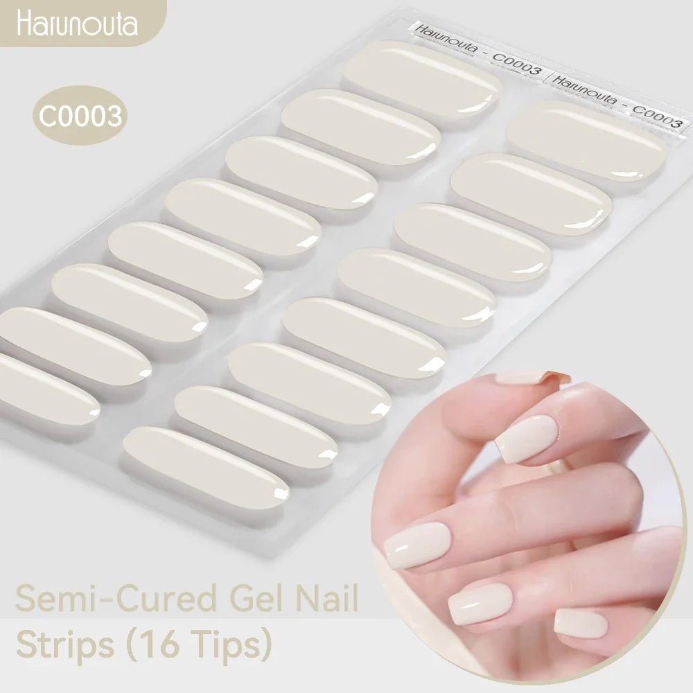 Gradient Auroras Semi Cured Gel Nail Strips Sparkly Shinning DIY Gel Polish Stickers for Nails Works with UV/LED Nail Lamps Blushimmer