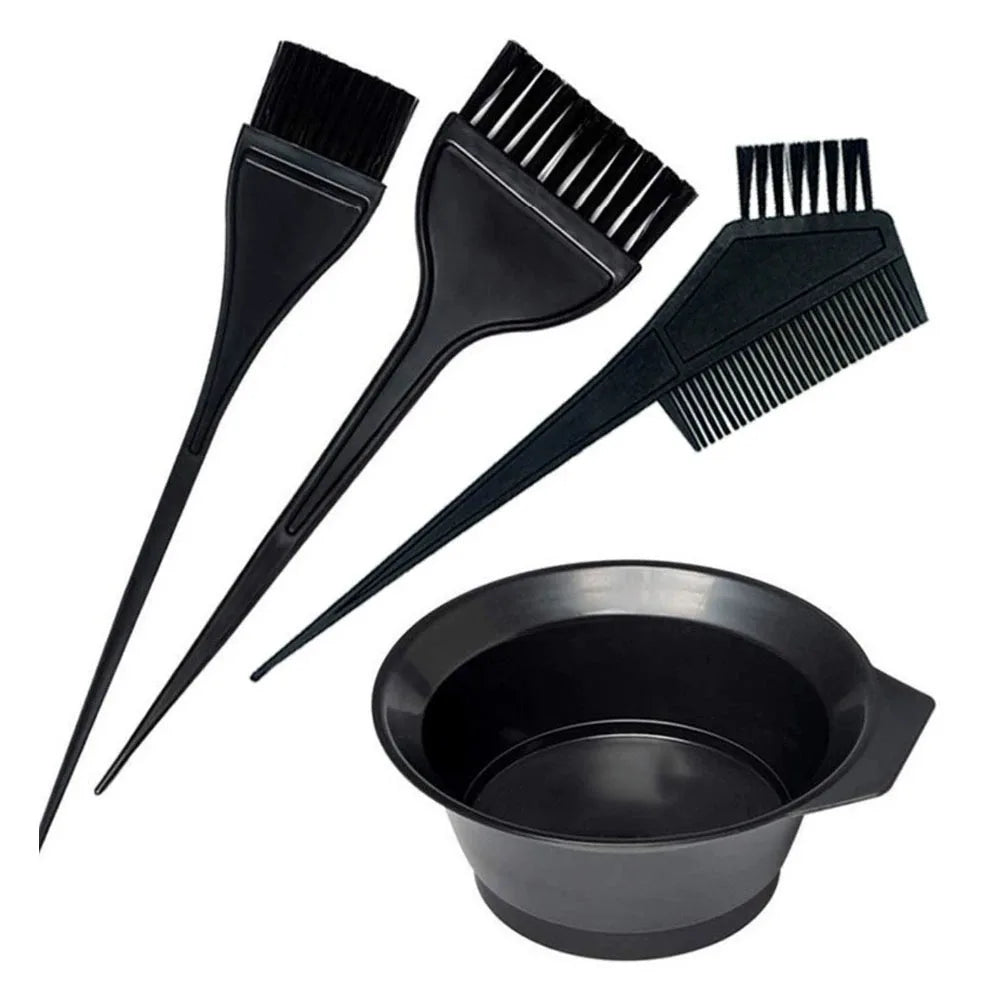 4Pcs Home Salon Hair Dyeing Brush Set Hair Dyeing Cream Bowl Coloring Brush Comb Kits Hair Tint Applicator Barber Styling Tools Game On Interactive LLC (OnlyTenBucks.com)