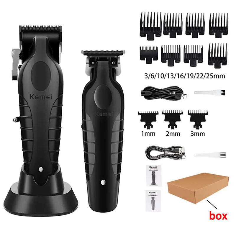 Kemei KM-2296 KM-2299 KM-1102 Hair Clipper Kit Men's Electric Shaver Hair Trimmer Machine Professional Hair Cutting Machine Phones Icon