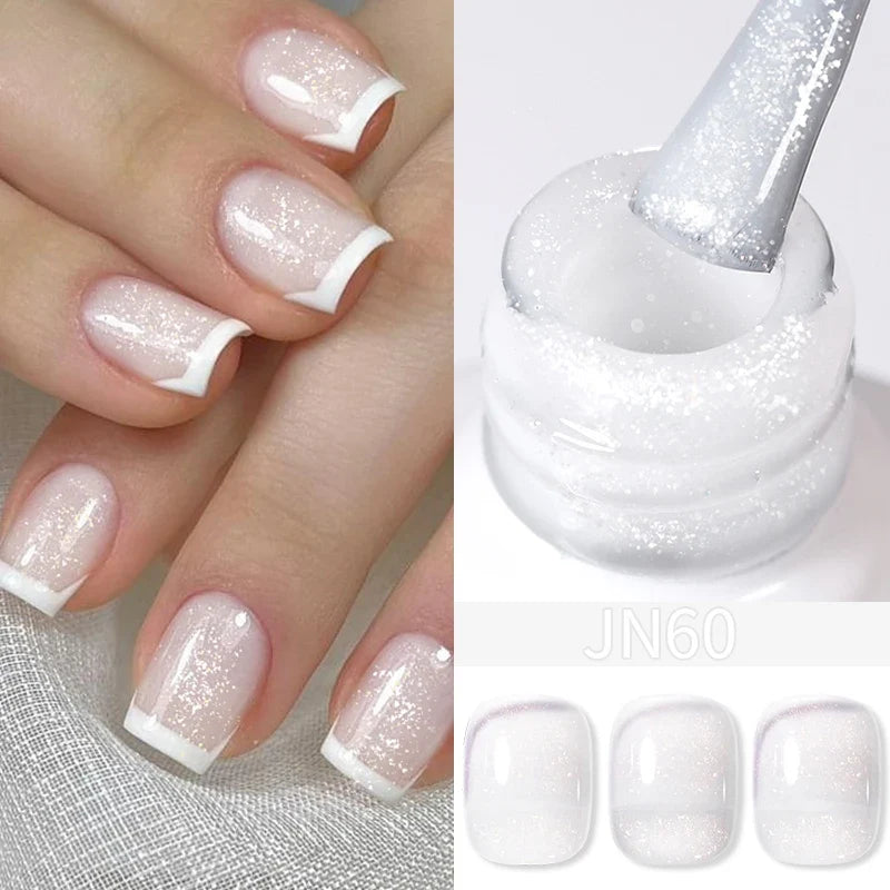 BORN PRETTY 10ml Blood Red Jelly Gel Nail Polish Halloween Nails Art Gel Polish Sheer Translucent Nail Gel for Winter Manicure Blushimmer