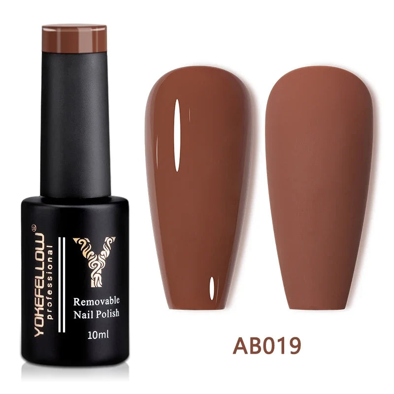 YOKEFELLOW 10ml Jelly Nude Gel Nail Polish High Quality Translucent Pink Nail Gel Varnish Soak Off UV Gel Polish Long Lasting Blushimmer