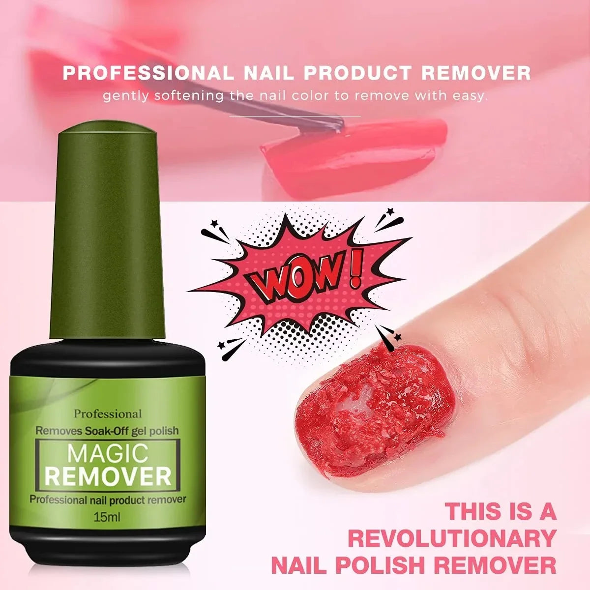 15ml Magic Fast Nail Gel Polish Remover Clean UV Soak Off Semi Permanent Varnish Nail Art Removal Tools Manicure 2025 New Blushimmer