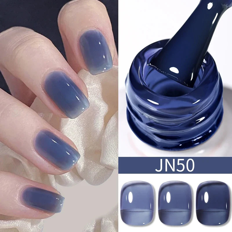 BORN PRETTY 10ml Blood Red Jelly Gel Nail Polish Halloween Nails Art Gel Polish Sheer Translucent Nail Gel for Winter Manicure Blushimmer