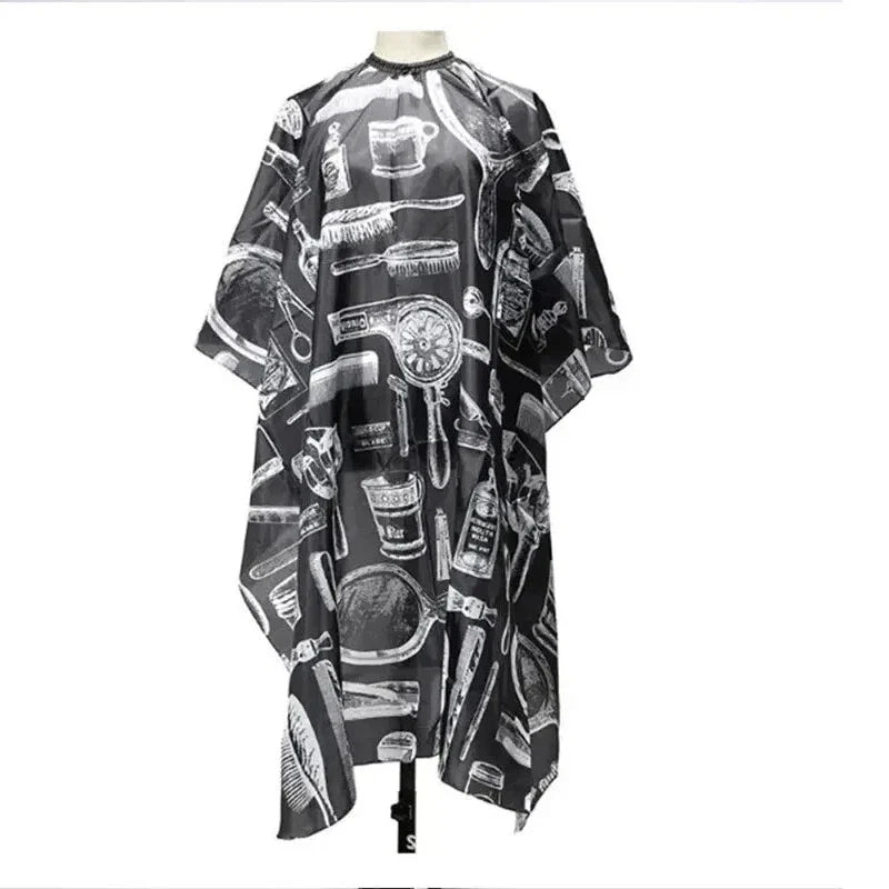 Hairdressing Coth Pattern Cutting Hair Waterproof Cloth Salon Barber Cape Professional Hair Stylist Retro Aprons Haircut Cape Noventix