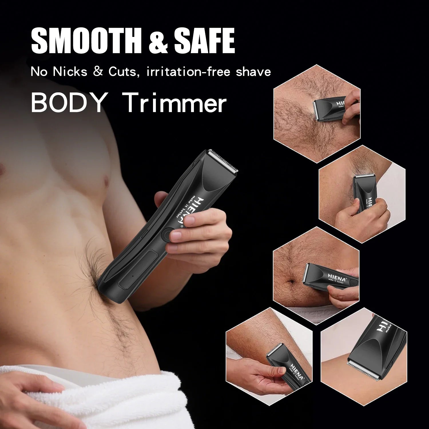 Electric Groin Hair Trimmer Pubic Hair Trimmer Body Grooming Clipper for Woman and men Bikini Epilator Rechargeable Shaver Razor Noventix