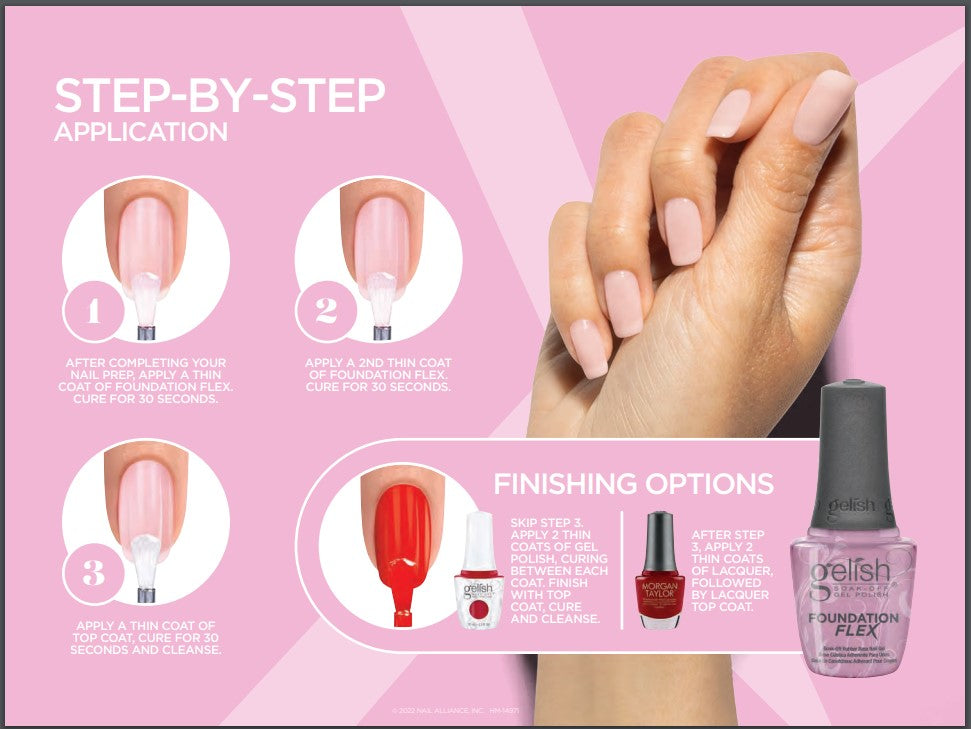 Gelish - Foundation Flex Base Coat .5oz (Light Nude)