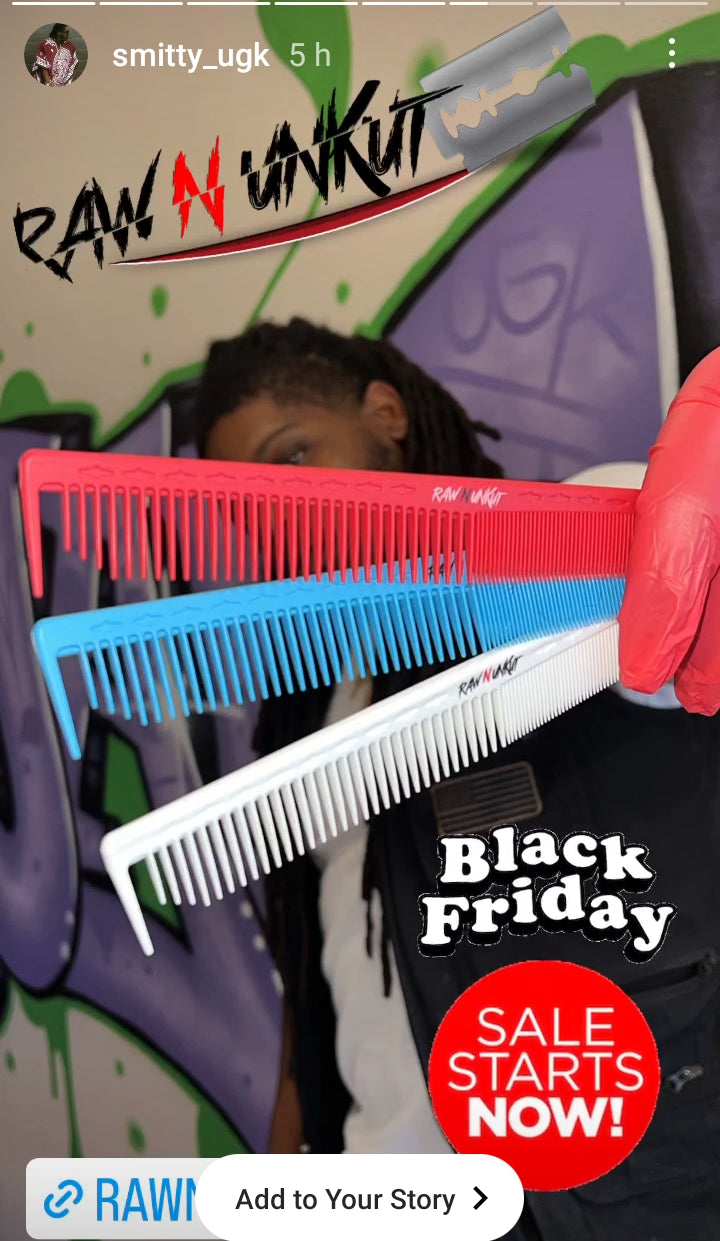 Raw N Unkut Parting Comb for Precision Styling and Ultimate Control RAW N UNKUT