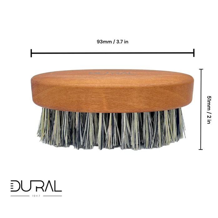 Dural Beard Brush Grey Tampico Fibre Pear Wood Pasteur Pharmacy