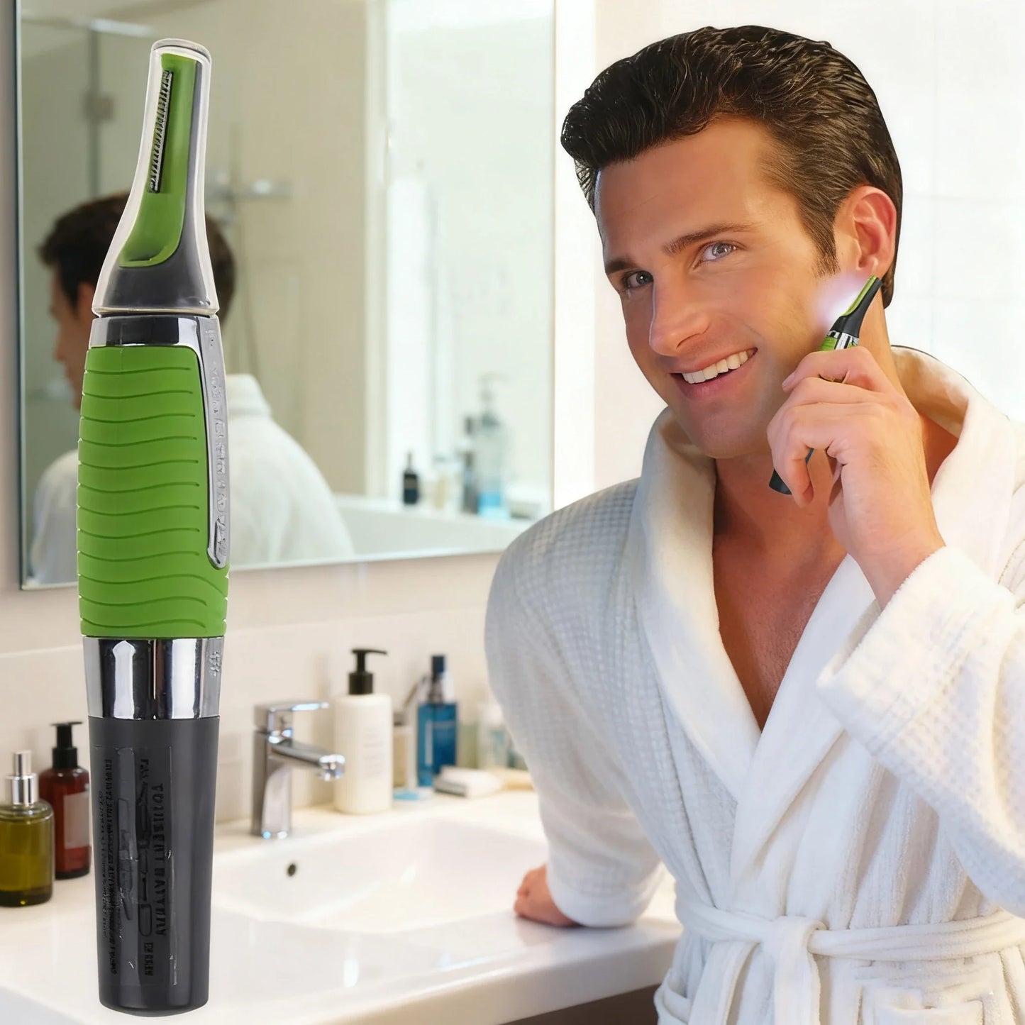 Electric Ear Nose Hair Trimmer Razor Brow Shaping Portable Shaving with Duals Cutter Head Washable Face Care Hair Trimmer Tools Noventix
