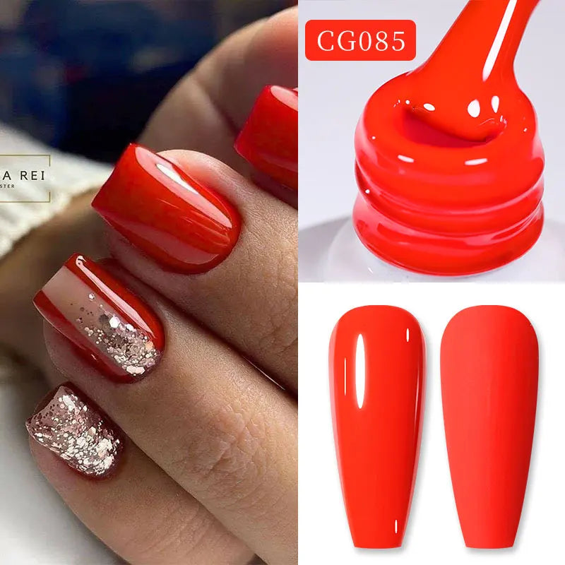 BORN PRETTY 10ml Blood Red Jelly Gel Nail Polish Halloween Nails Art Gel Polish Sheer Translucent Nail Gel for Winter Manicure Blushimmer