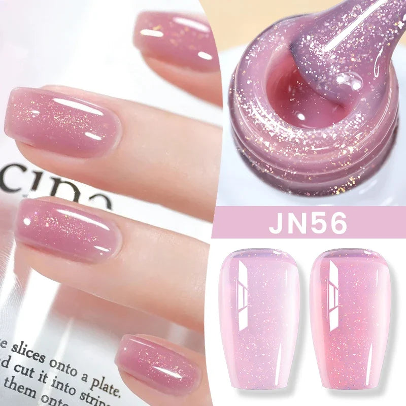 BORN PRETTY 83 Colors 10ml Jelly Nude Gel Nail Polish Autumn Amber Semi Transparent Manicure Soak off UV LED Nails Gel Varnish Blushimmer