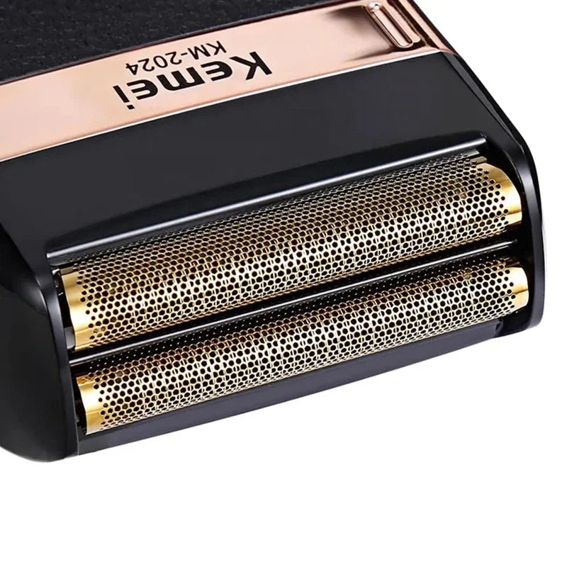 Kemei powerful rechargeable shaver for men foil electric shaver beard hair shaving head bald electric razor with extra mesh Noventix