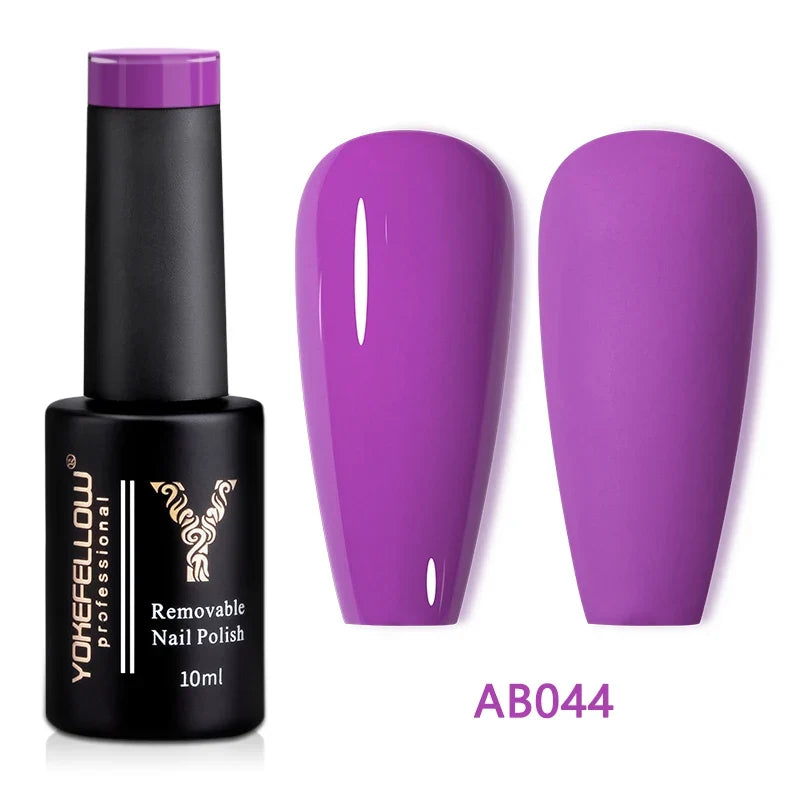 YOKEFELLOW 10ml Jelly Nude Gel Nail Polish High Quality Translucent Pink Nail Gel Varnish Soak Off UV Gel Polish Long Lasting Blushimmer