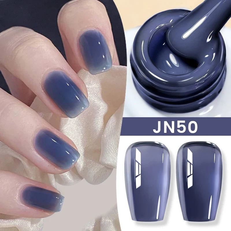 BORN PRETTY Milky White Jelly Nude Gel Nail Polish 10ml White Translucent Soak Off Gel Vernis Semi Permanent Need UV Light Cure Blushimmer